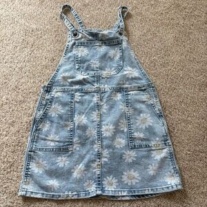 Cat & Jack Floral Denim Overall Dress
